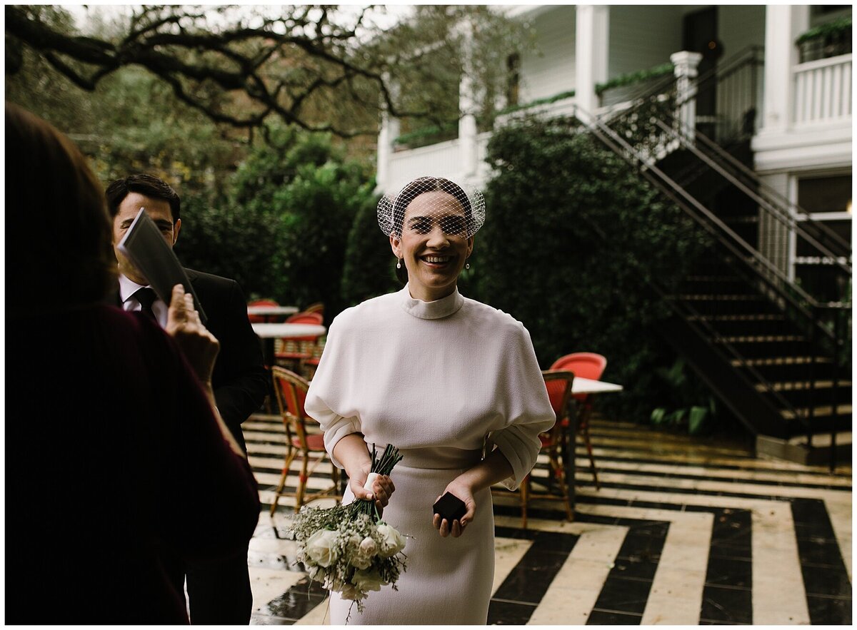 Bride ready for wedding at Hotel Cecilia Austin