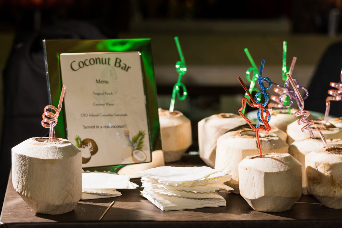 Coconut bar of a corporate event