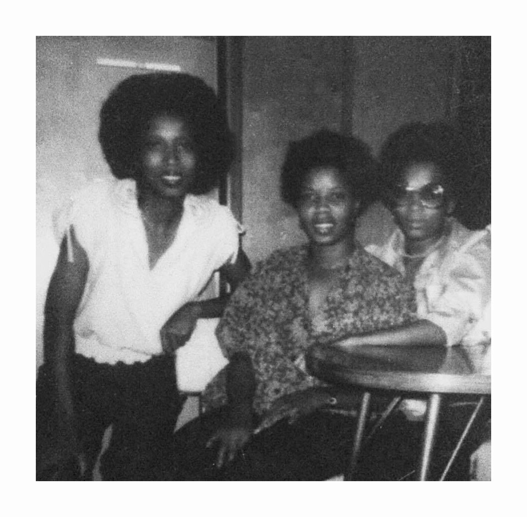 The davis sisters of west blocton pose for a photo in the 70's with afros