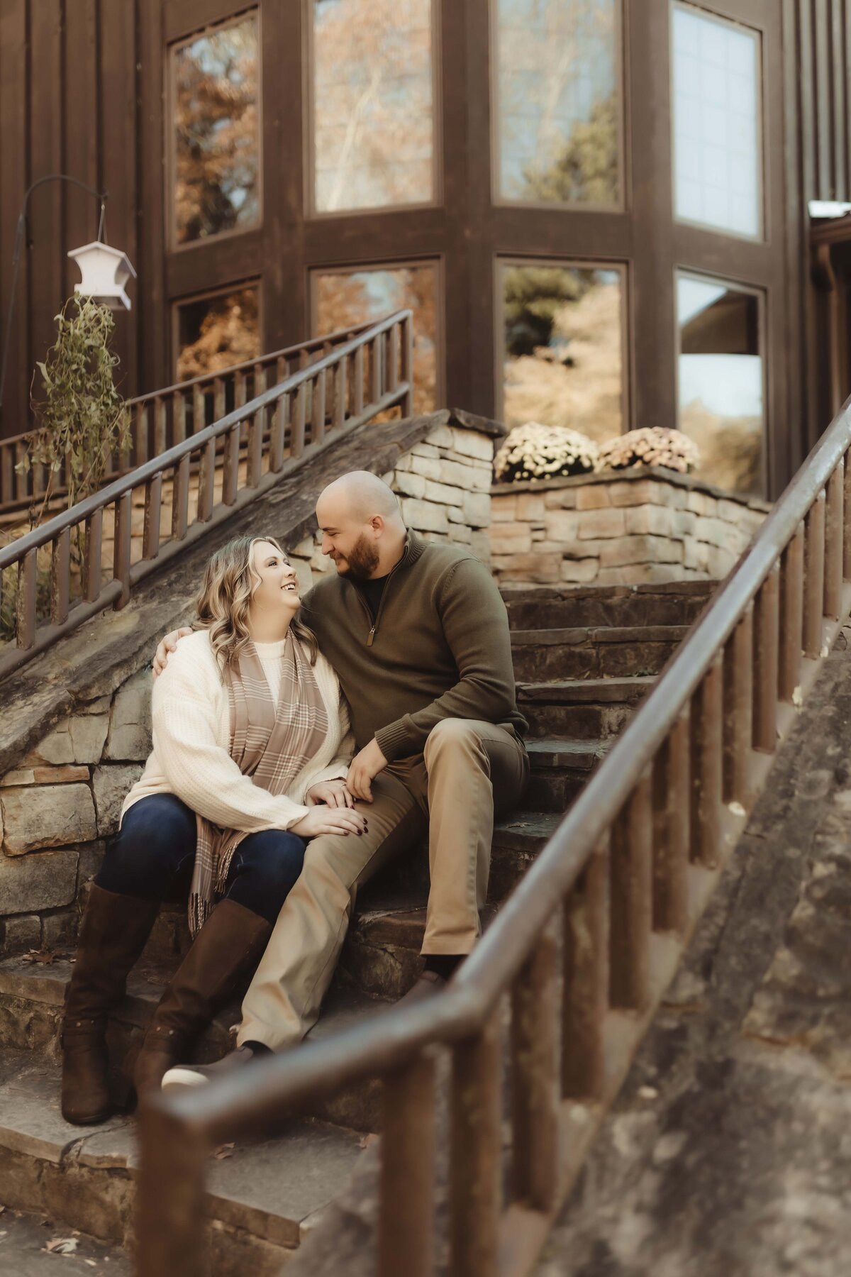 Fall engagement session at natural spring park in St James Missouri
