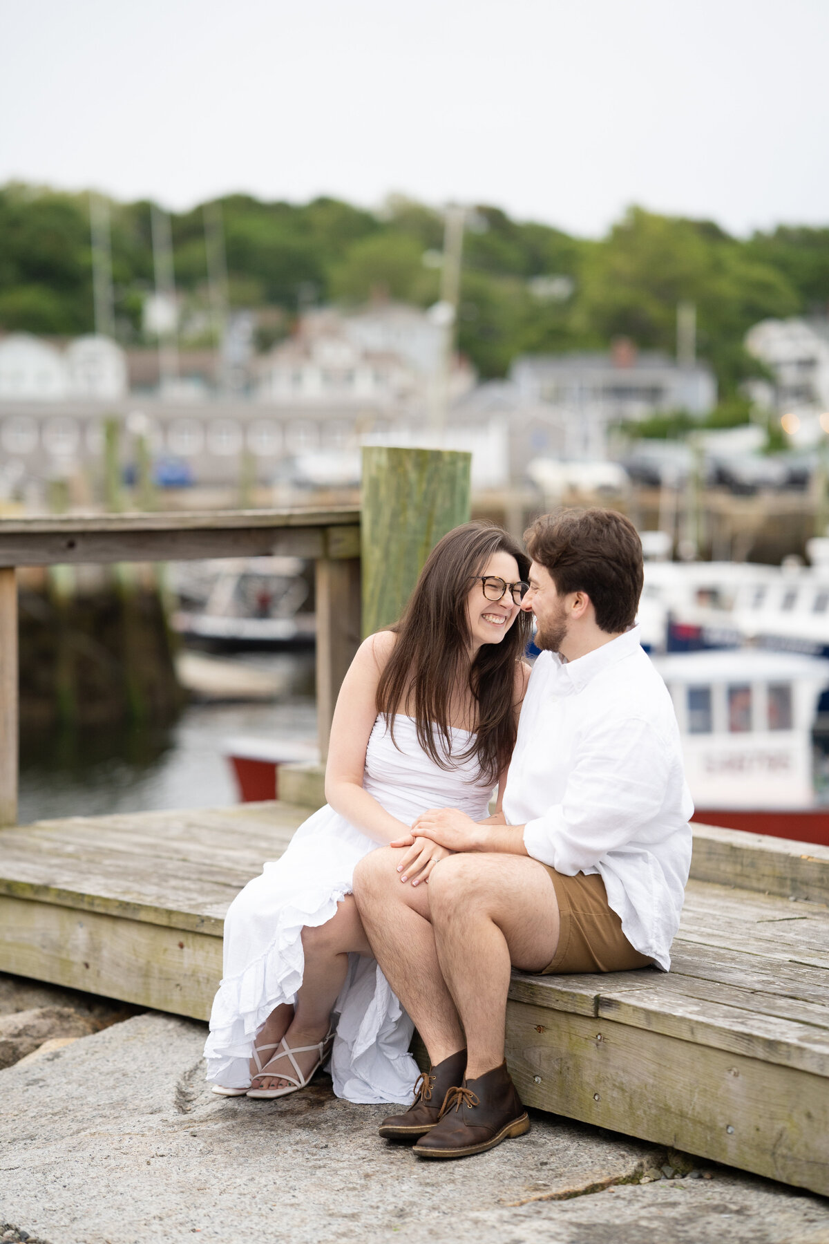 Rockport, MA summer engagement photos