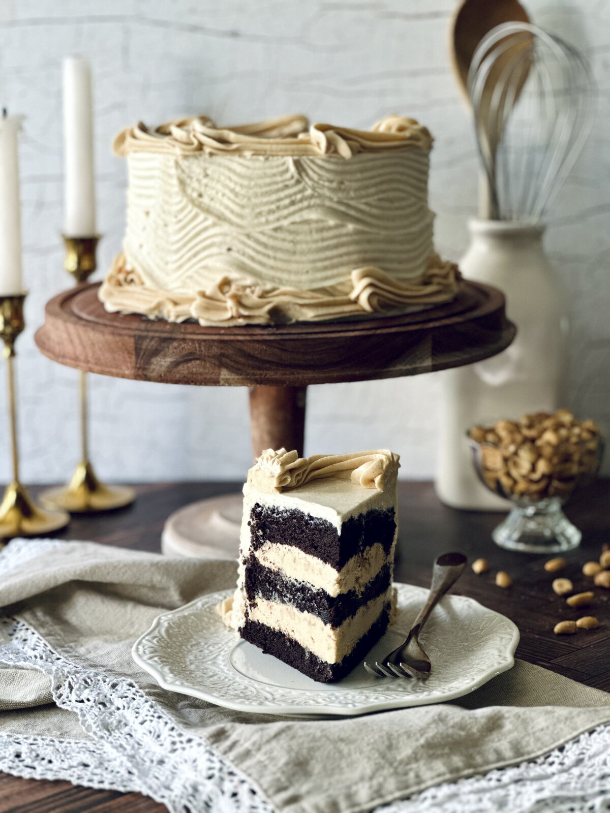 chocolate peanut butter cake by the rockabilly baker