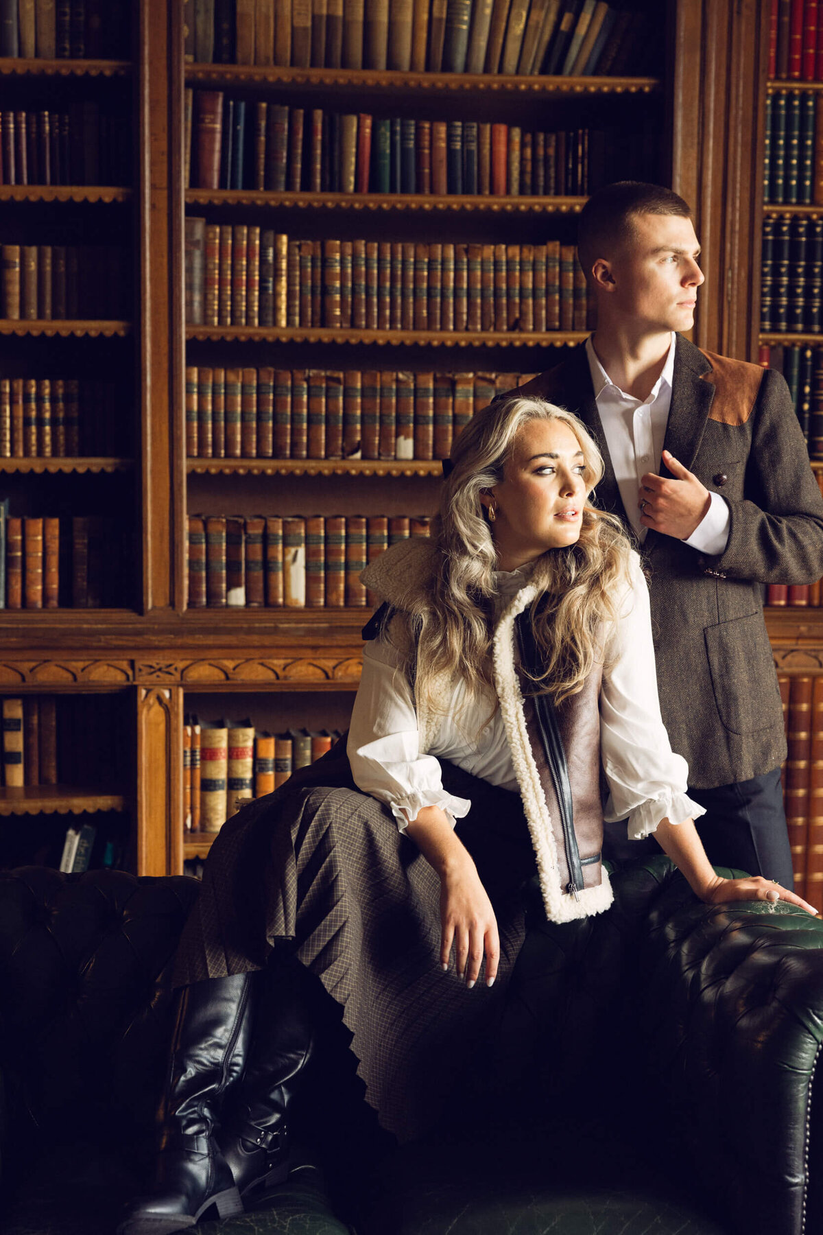 A wedding engagement photo shoot at Luttrellstown castle in Dublin Ireland