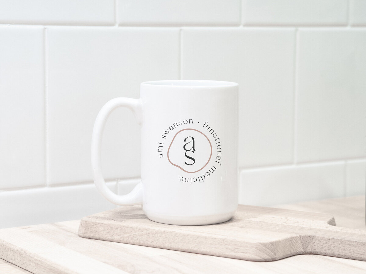monogram logo design and branding for functional medicine practitioner