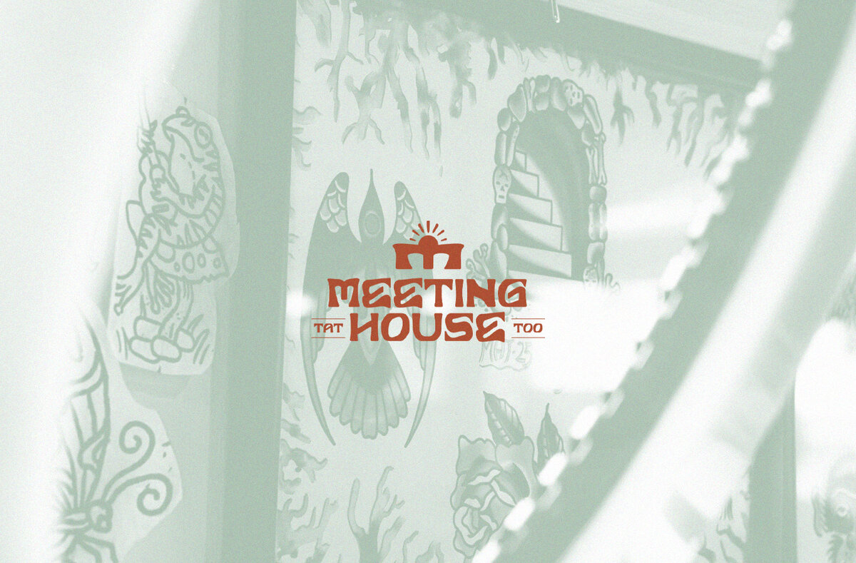 Meeting House Tattoo branding and logo design by Wildspark Creative. Michigan-based tattoo shop receives professional, cohesive brand identity that communicates artistry, quality, and trust, boosting visibility in Grand Rapids and surrounding areas.

Tattoo shop branding for Meeting House Tattoo by Wildspark Creative. Logo and brand identity design reflect Grand Rapids tattoo studio’s style and professionalism while enhancing local recognition and client engagement.