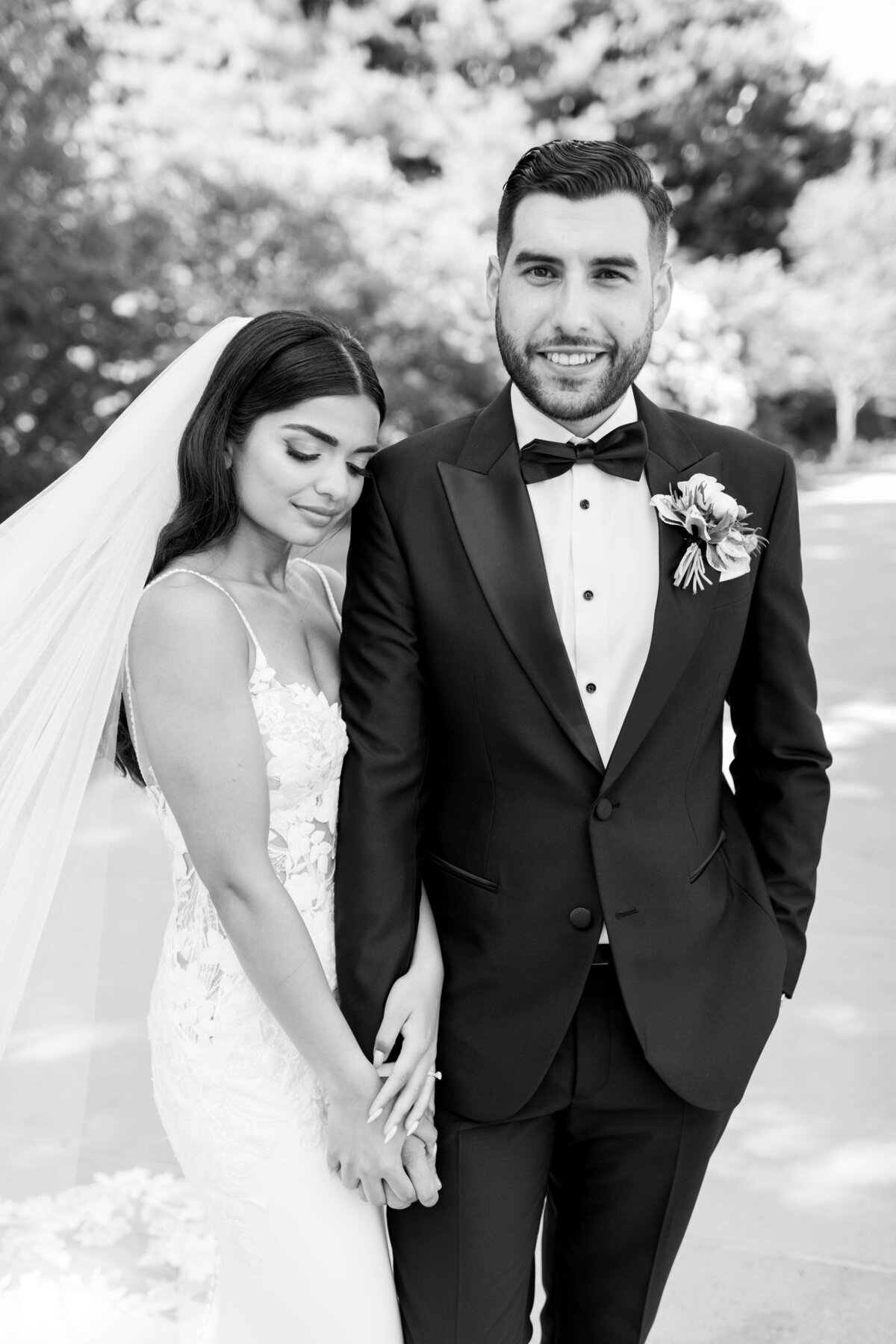 Bride and Groom Portraits B&W