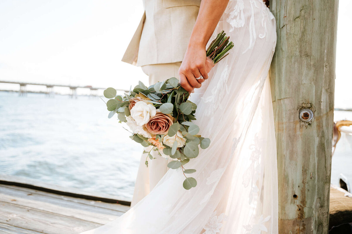 Bridal bouquet photographed by Sarasota Wedding photographer near Bradenton Beach