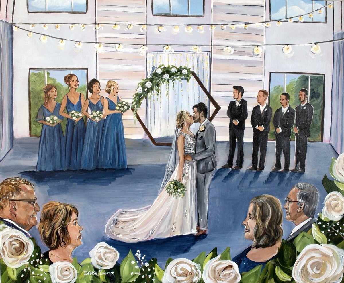 Live wedding painting at Blue Haven in Sioux Falls
