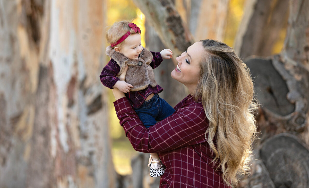 Mother and child photos in outdoor setting