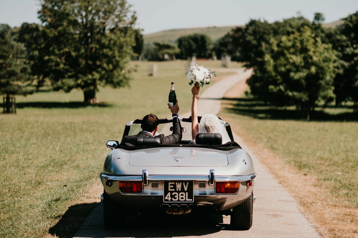 E-Type Jag Wedding Car-3