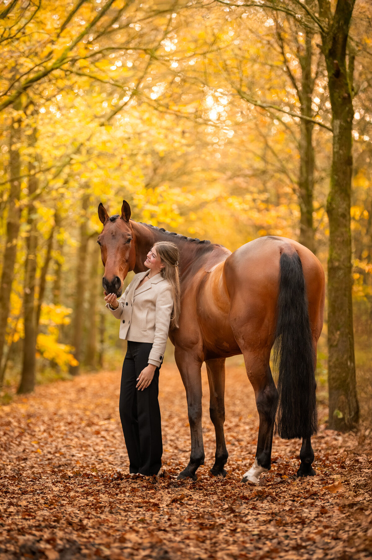 fotoshoot paard friesland herfst-5