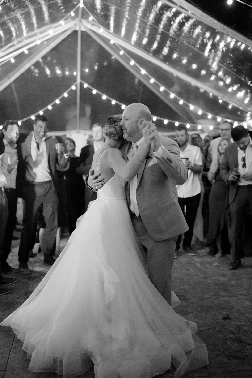 Kate-Murtaugh-Events-tropical-wedding-clear-top-bistro-light-tent-father-daughter-dance