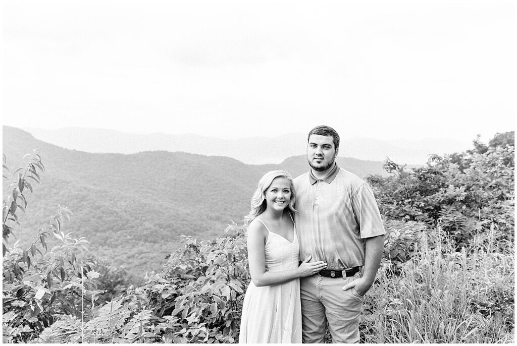 black and white photo of engaged photo