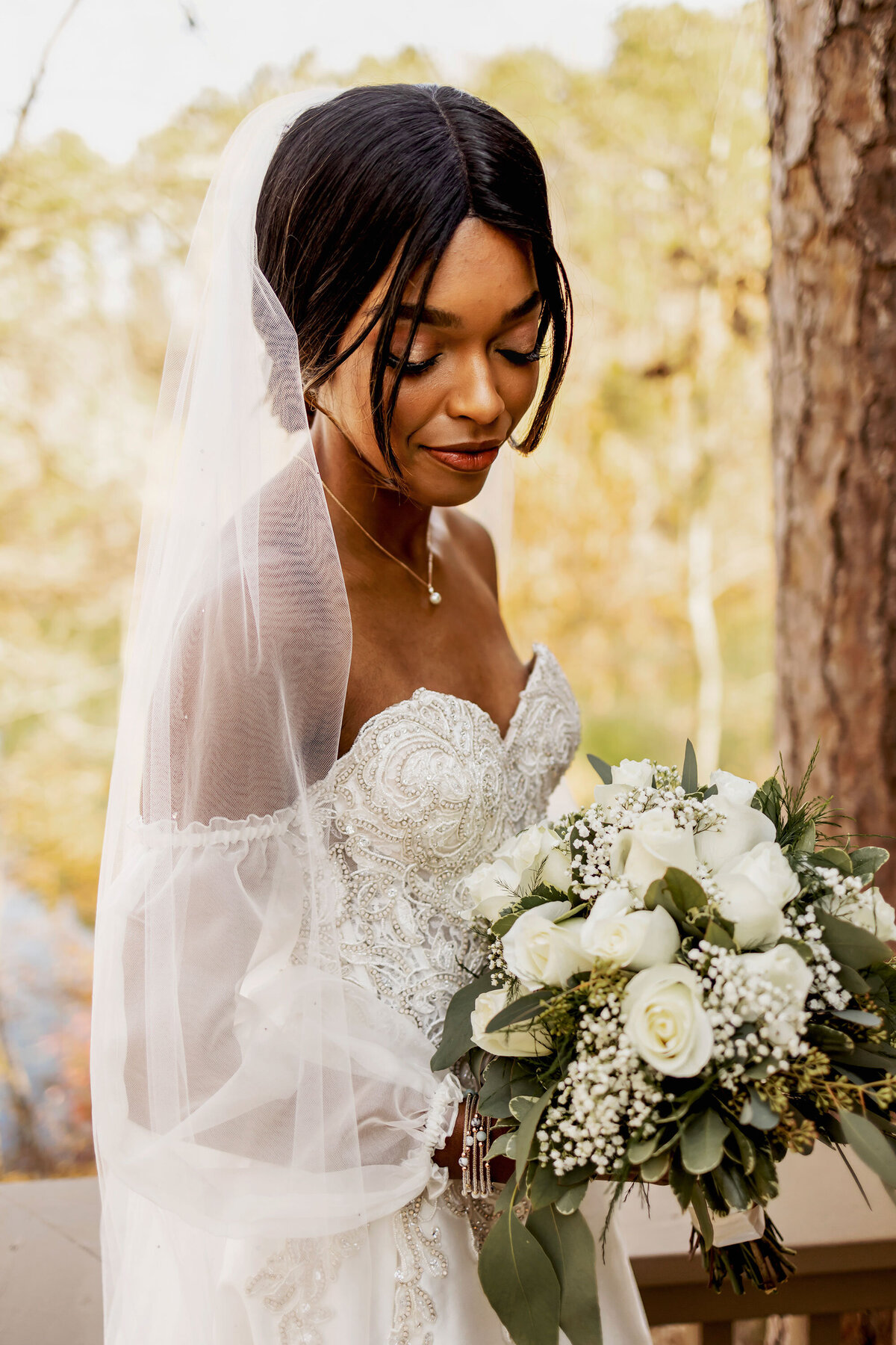 A bride from Corinth Texas is ready for her wedding day