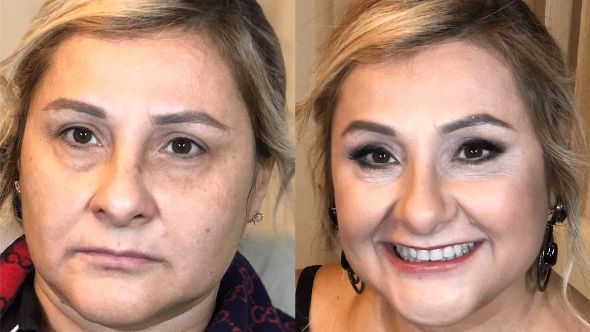 Wedding makeup before and after - Makeup by Molly