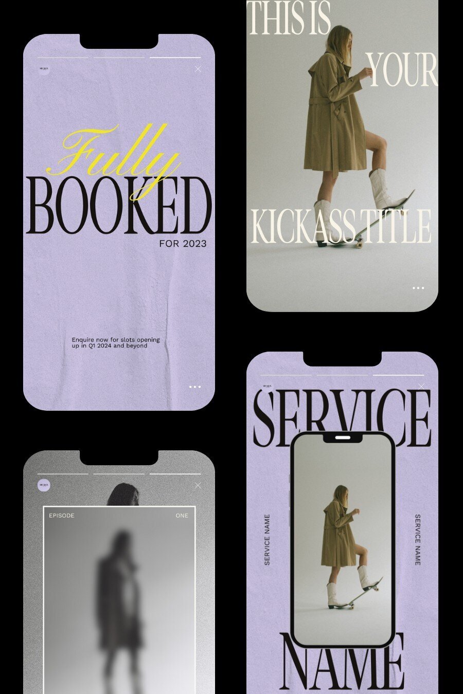 Scene Social Story Templates Semi Custom Brand Kit