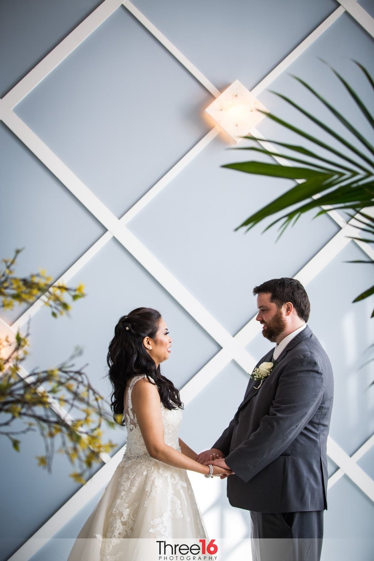 Bride and Groom sharing a moment together