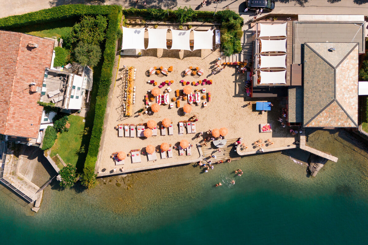 Lake Como Wedding Beach Party at @villaerba_antica_gastel Alejandra Poupel11