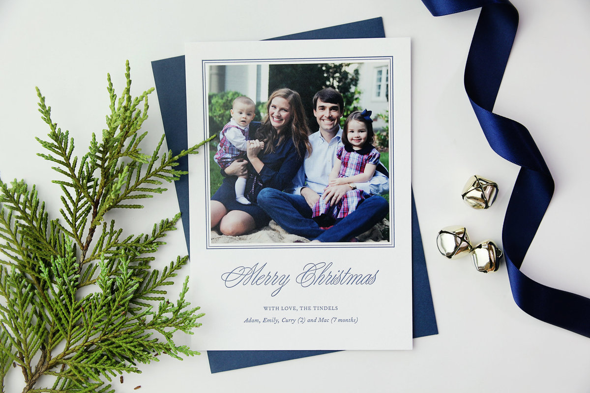 letterpress christmas photo card