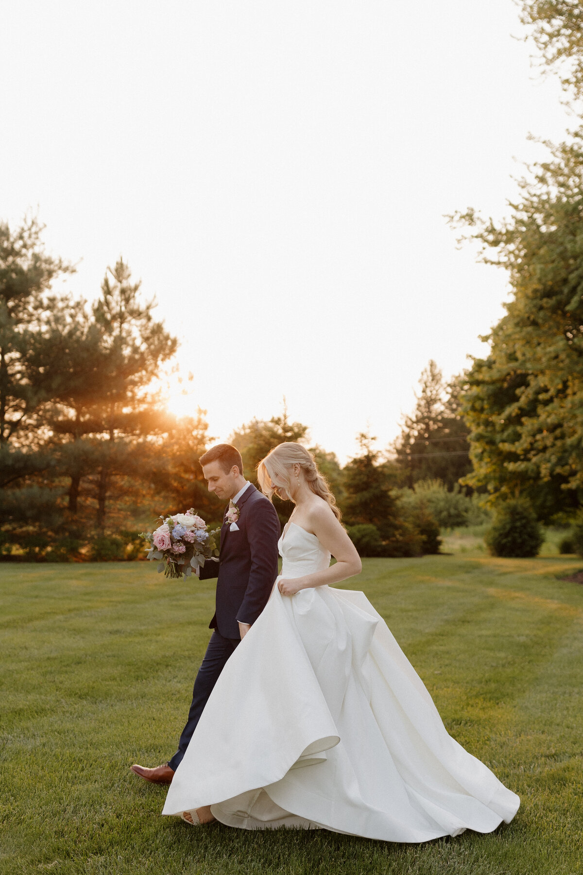 Indianapolis wedding photography bride sunset portrait