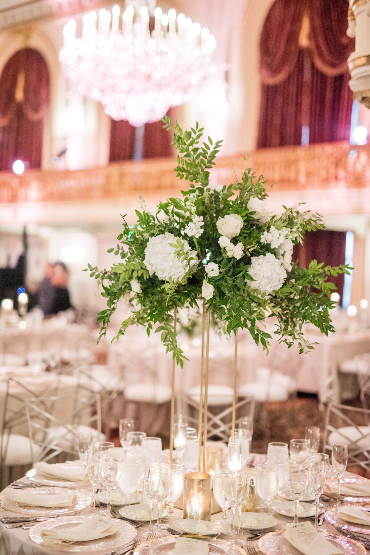 wedding reception decor at the omni william penn