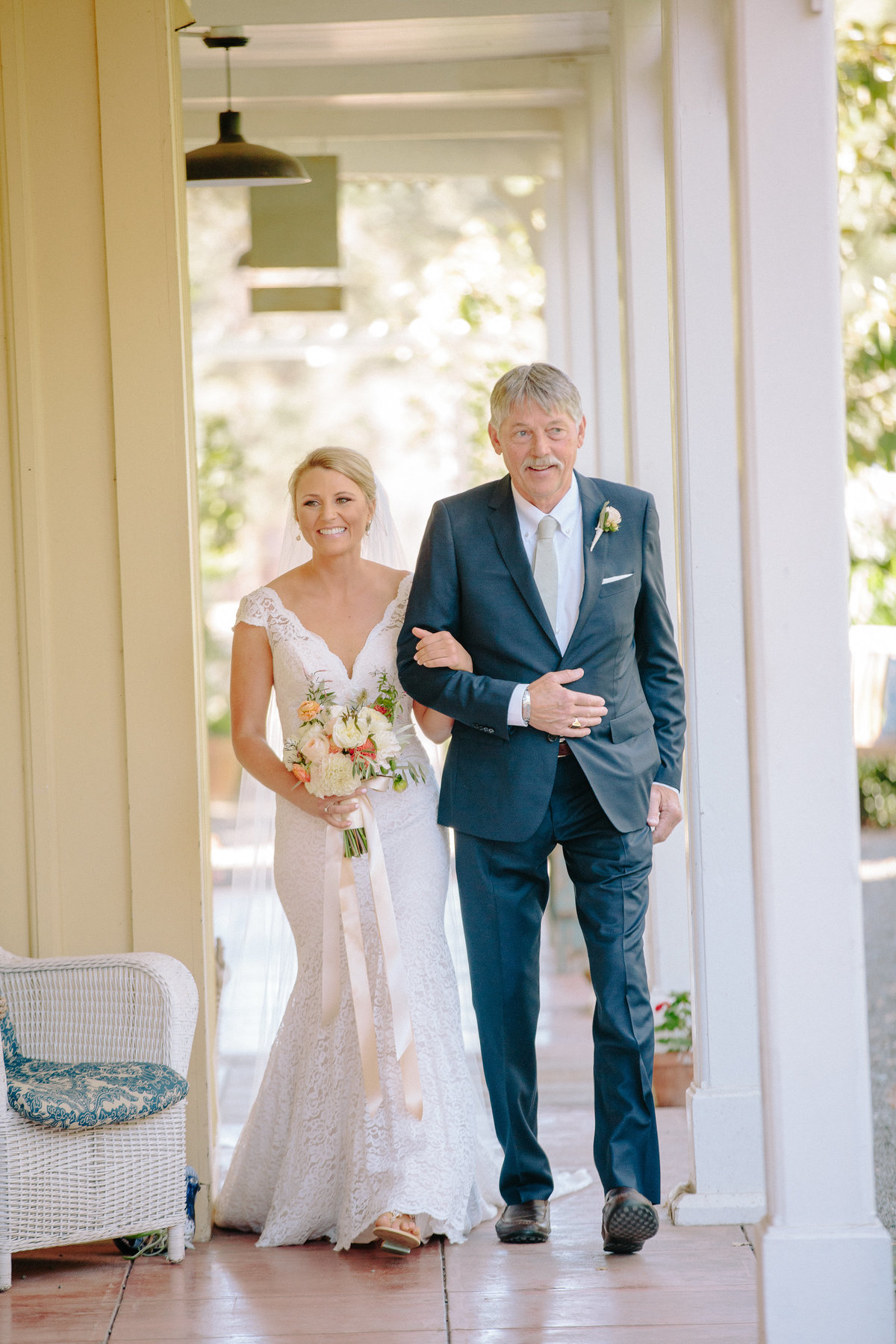 Outdoor ceremony at a wedding at Beltane Ranch in Sonoma.