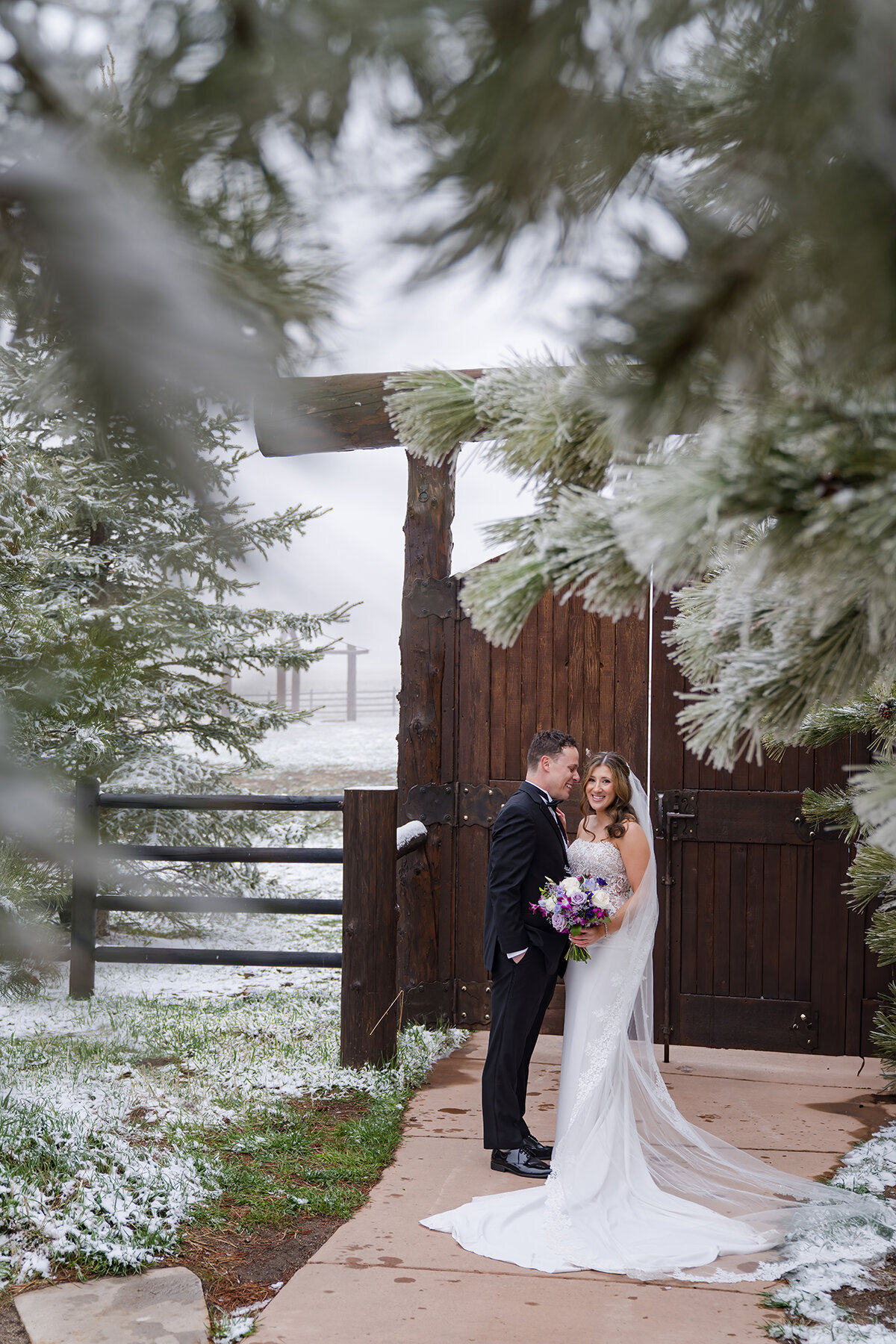 Winter Spruce Mountain Ranch Wedding