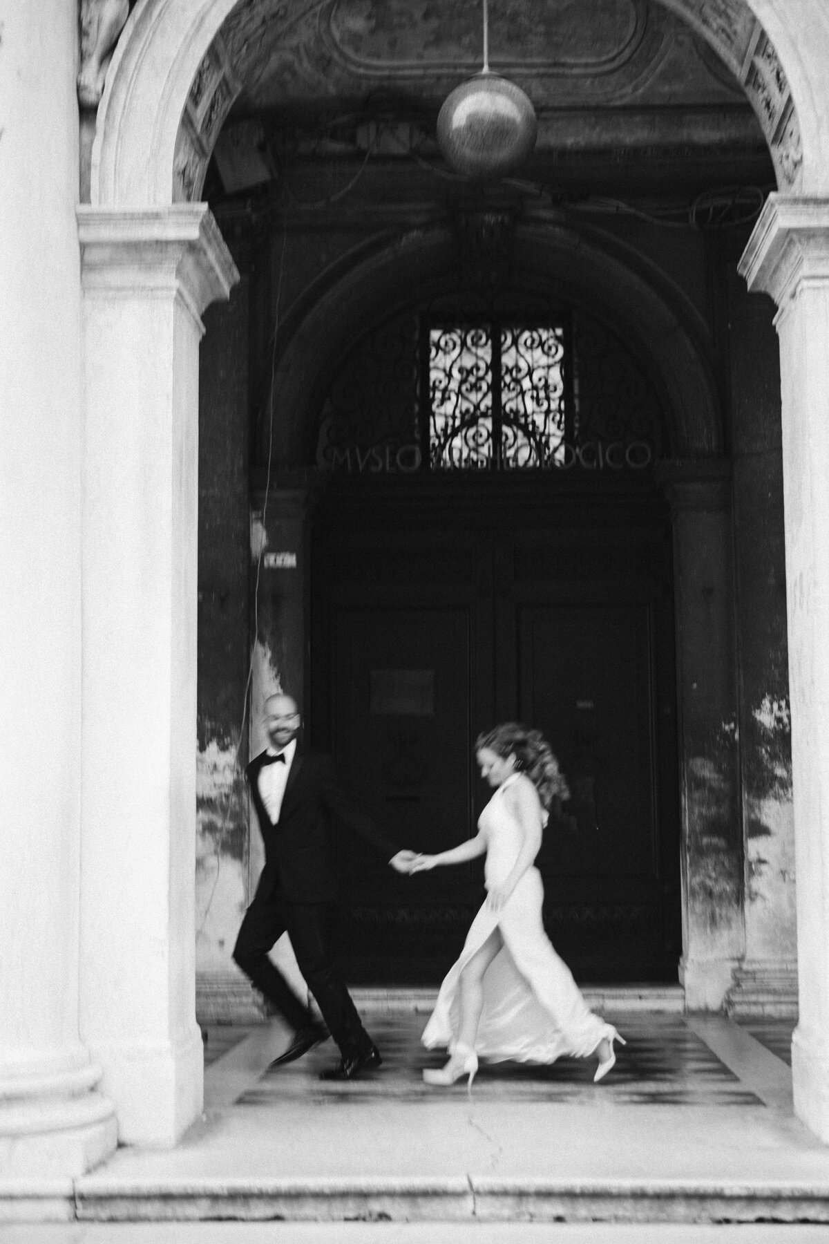 Venice Engaged Couple in Venice Italy walking slow motion