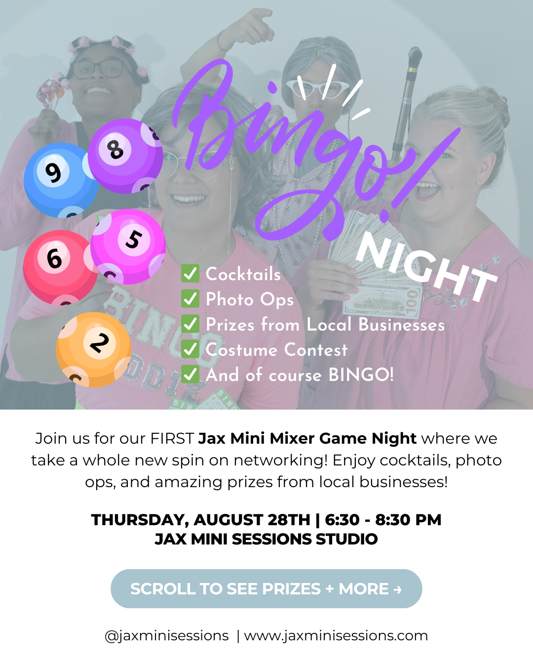 Blue and White Minimalist Bingo Night Flyer (2)