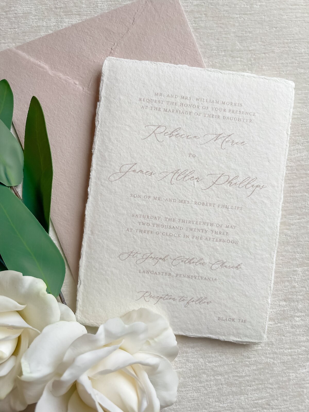 deckled-edge-handmade-paper-wedding-invitation