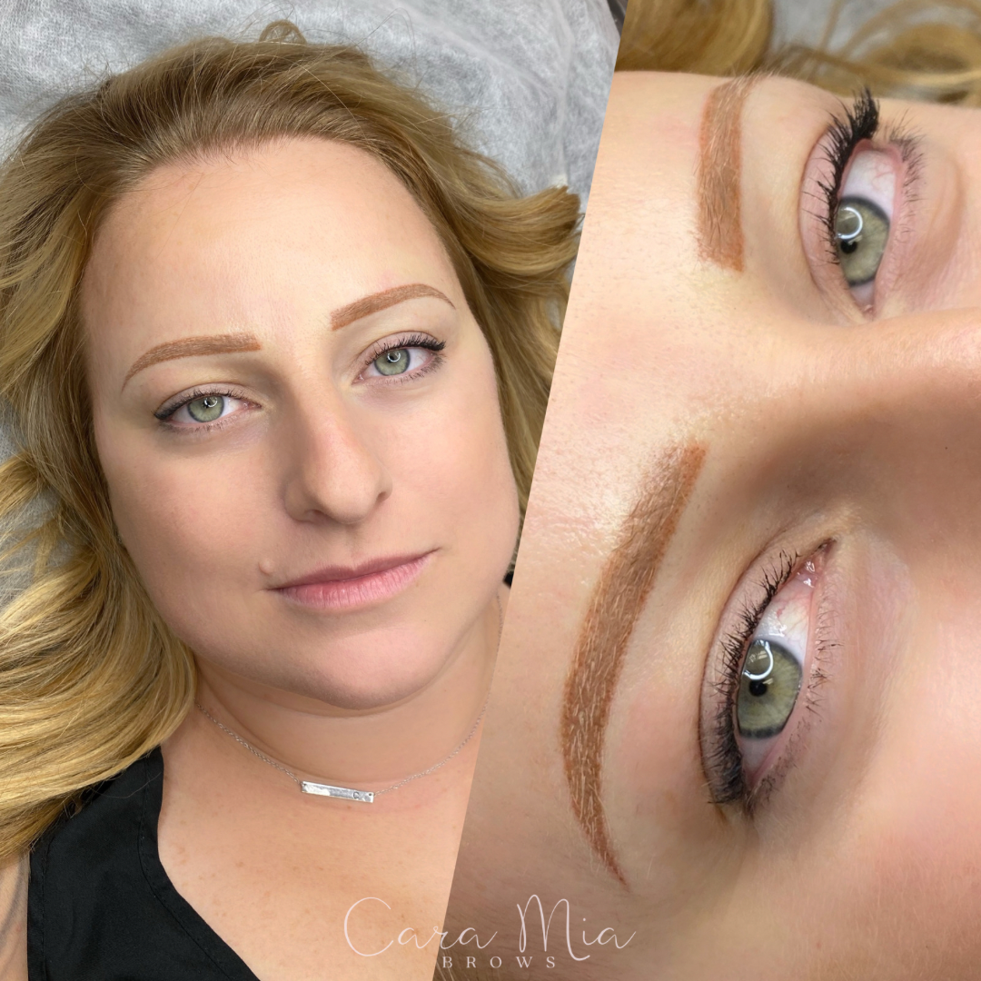 Ombre Powder Brows before and after