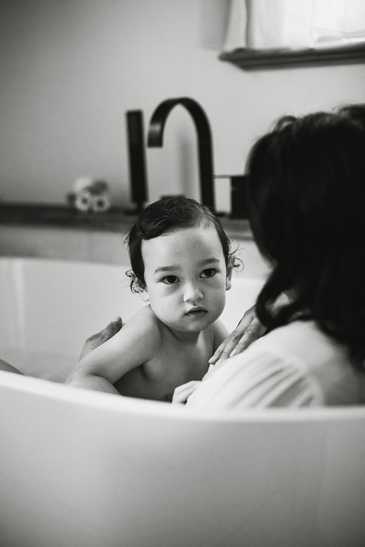 black ad white motherhood Photography