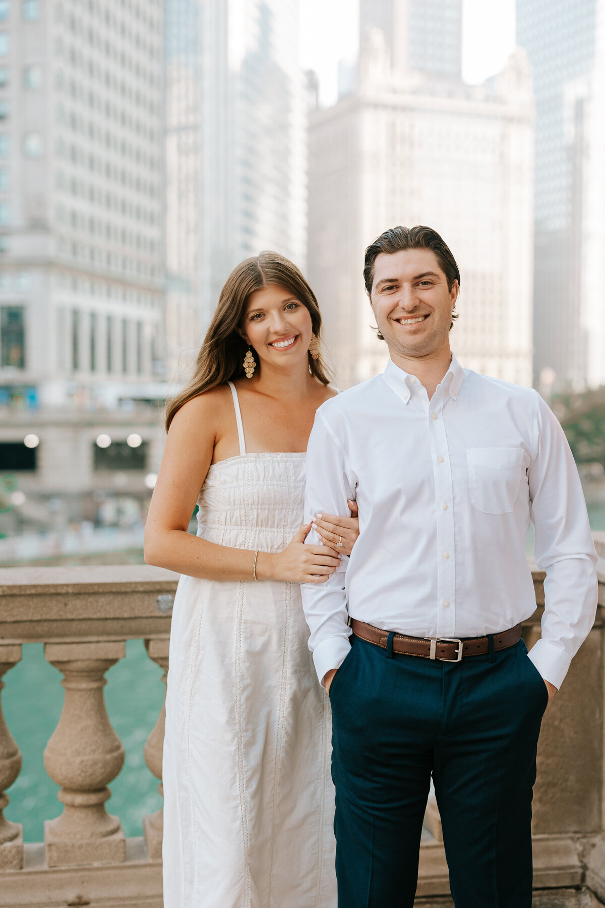 Downtown Chicago Dallas Engagement Photos Colorful Washington Square Park Wrigley North Ave Beach-7