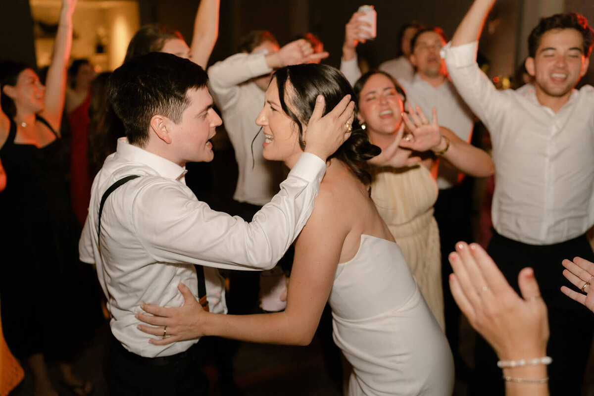couple sings and dances together 