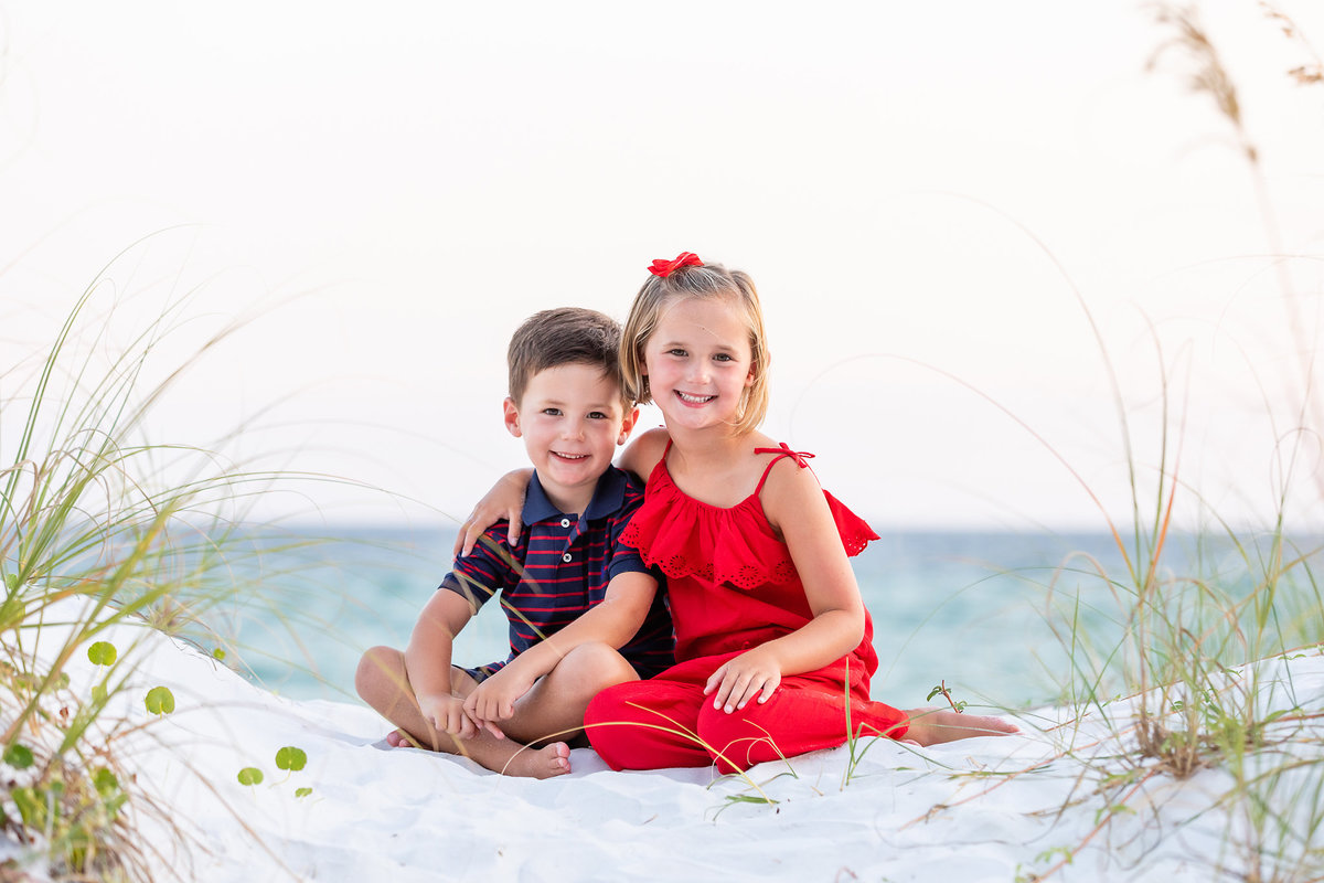 brother and sister on Destin Beach
