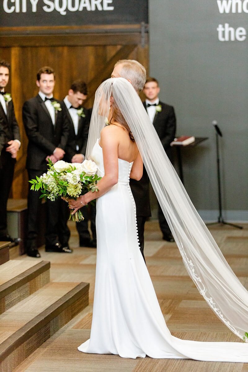 Classic Wedding at City Church of Evansville with Reception at ECC138