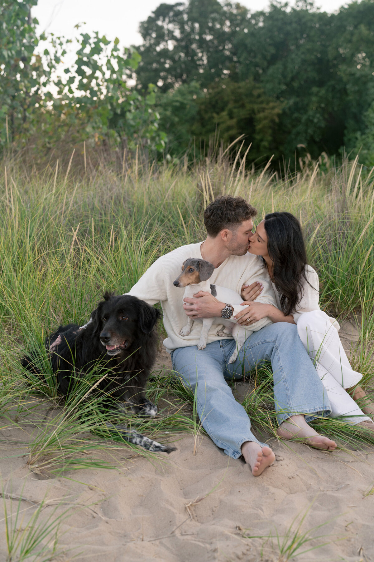 Aspen-Avenue-Chicago-Wedding-Photographer-Engagement-Session-Northwestern-University-Evanston-Prada-Puppy-Editorial-Candid-Stylist-Beach-55