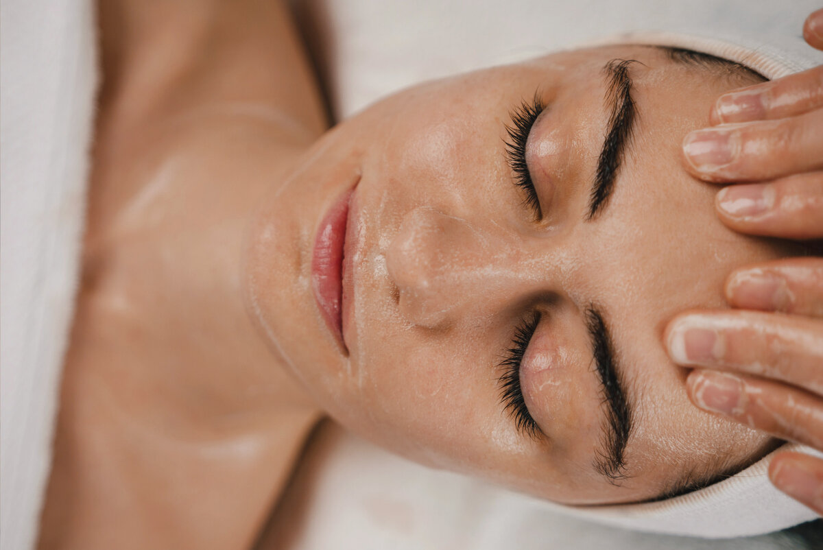 Mid facial treatment, client clam and relaxed at luscious skin & beauty Warrnambool