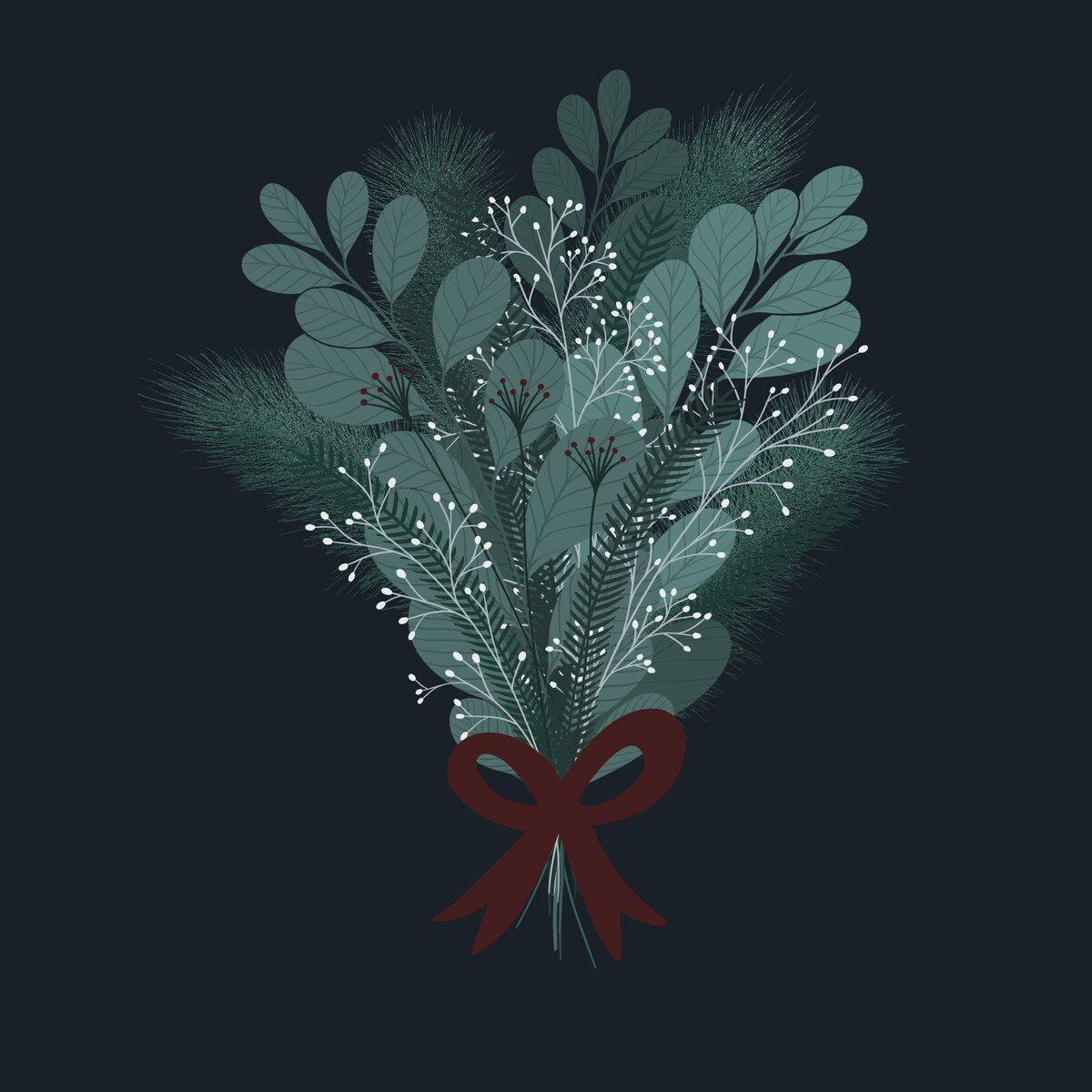 Holiday greenery spray