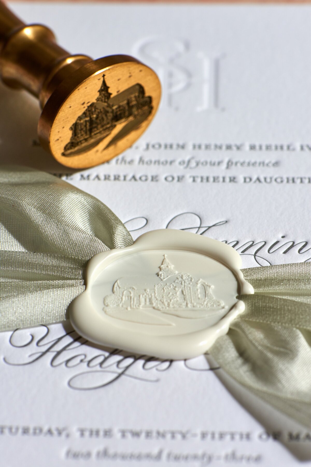 LowcountryPaperCo_Sarah&Hodges_WaxSeal_Ribbon