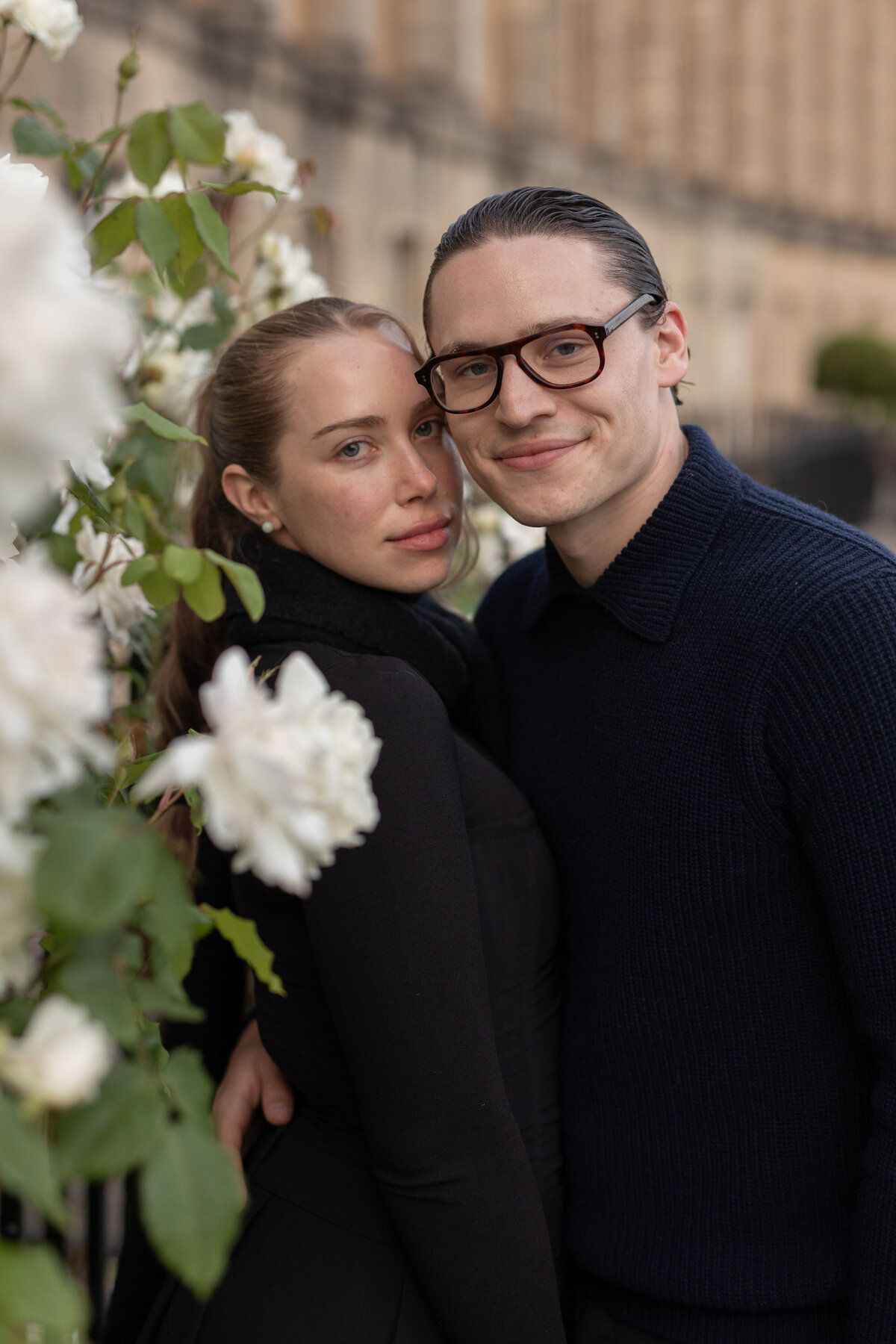 Editorial couple portrait in Bath