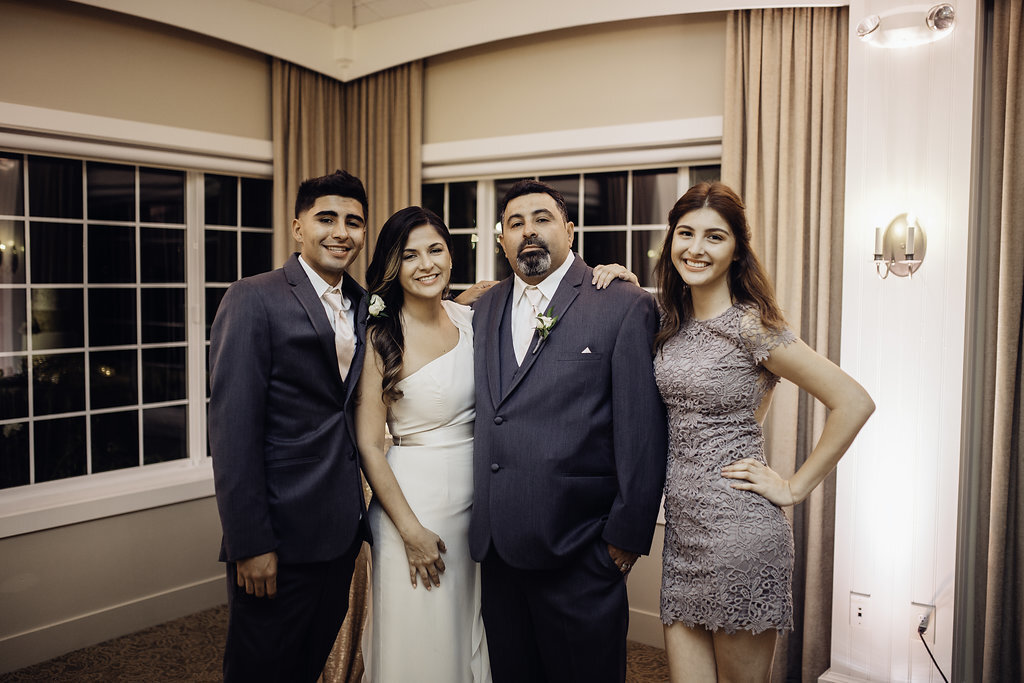 Wedding Photograph Of Two Men in Suits And Two Women In Dresses Los Angeles