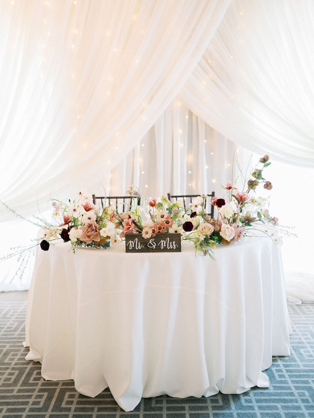 sweetheart table centerpiece flowers