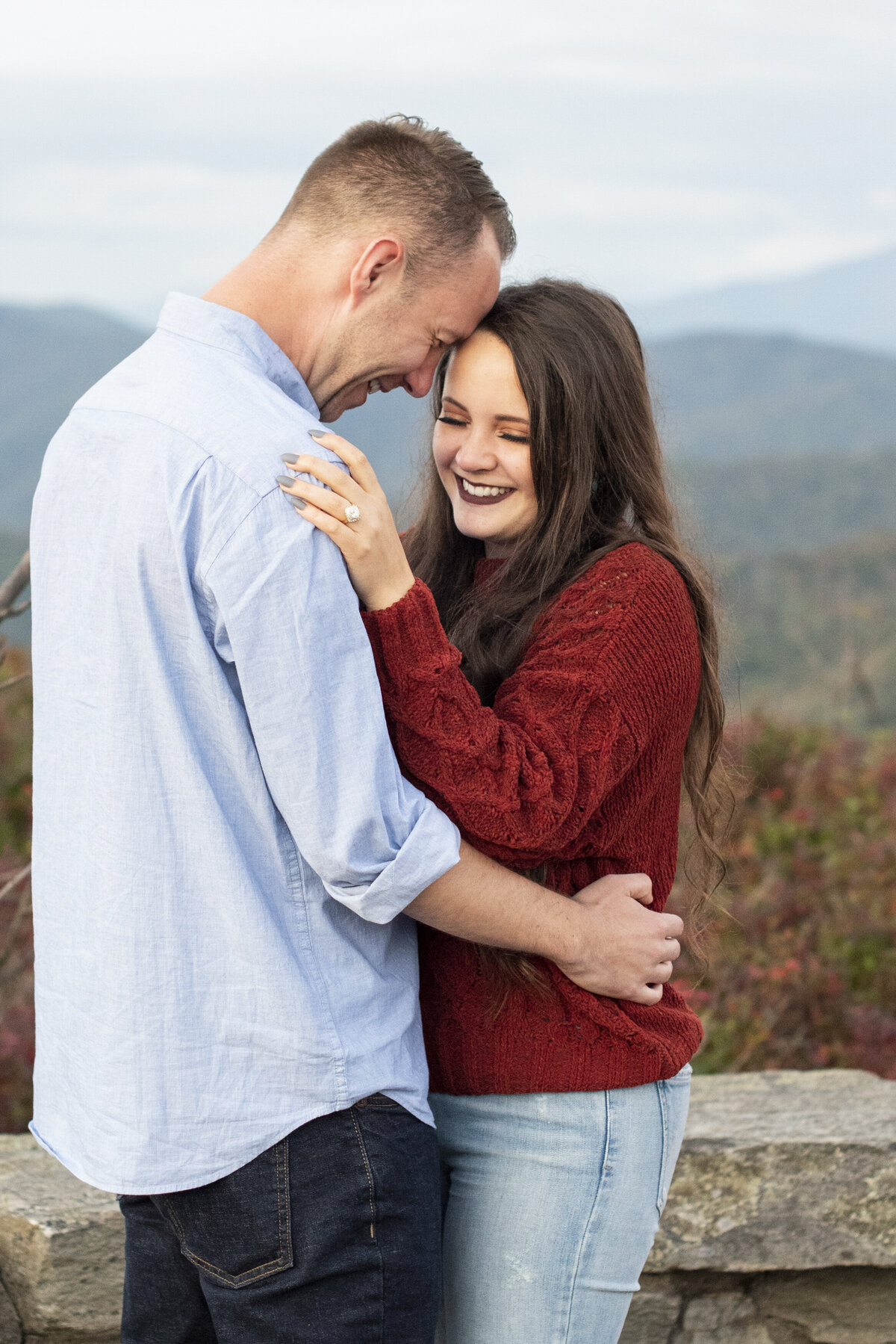 Craggy Pinnacle engagement proposal mountain views Asheville, NC