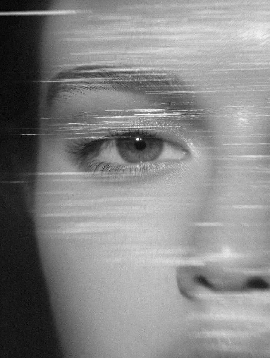 Monochrome Eye Close-Up