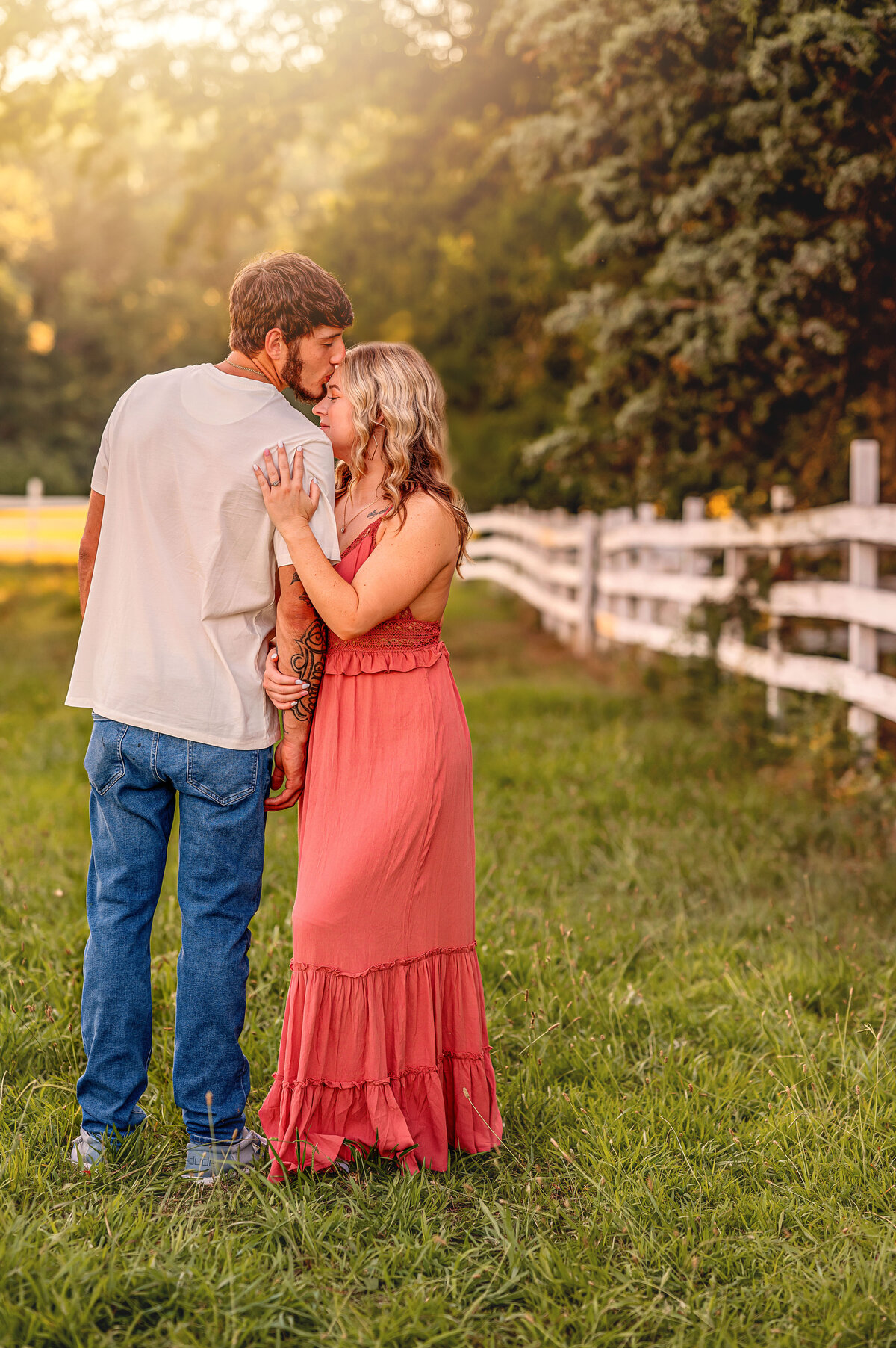 Engagement photos of couple in Monroe NC