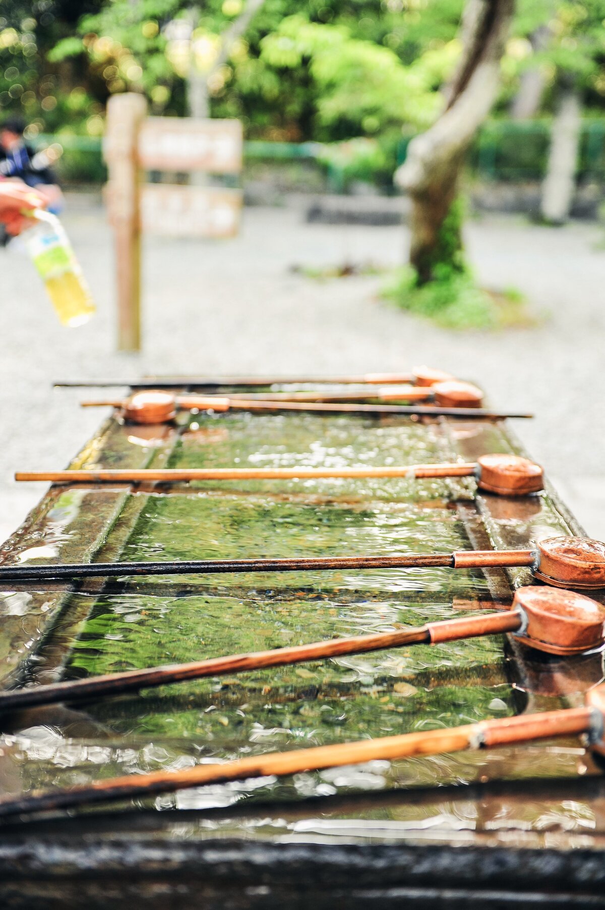washing station at a temple in Japan