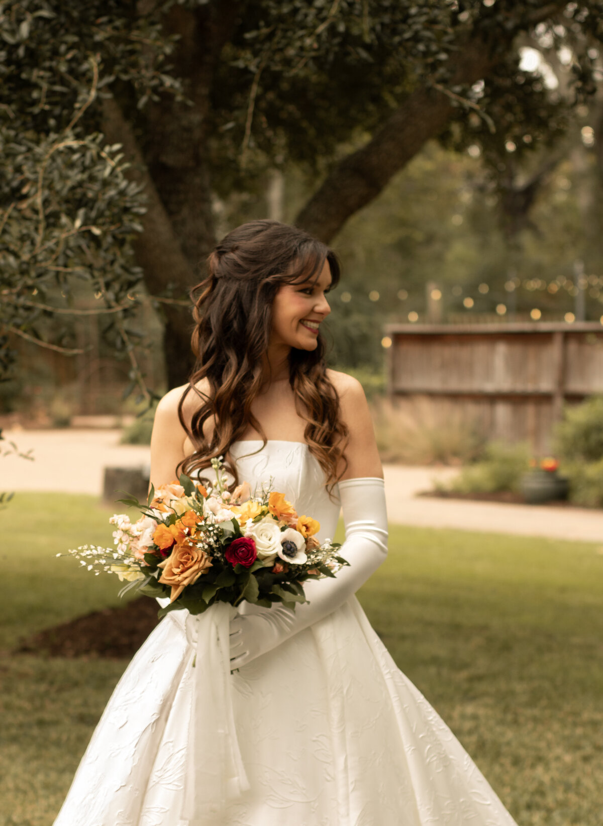 candid bridal portrait