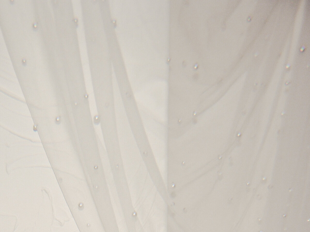 pearl tulle veil, fabric, ethereal florist branding photos