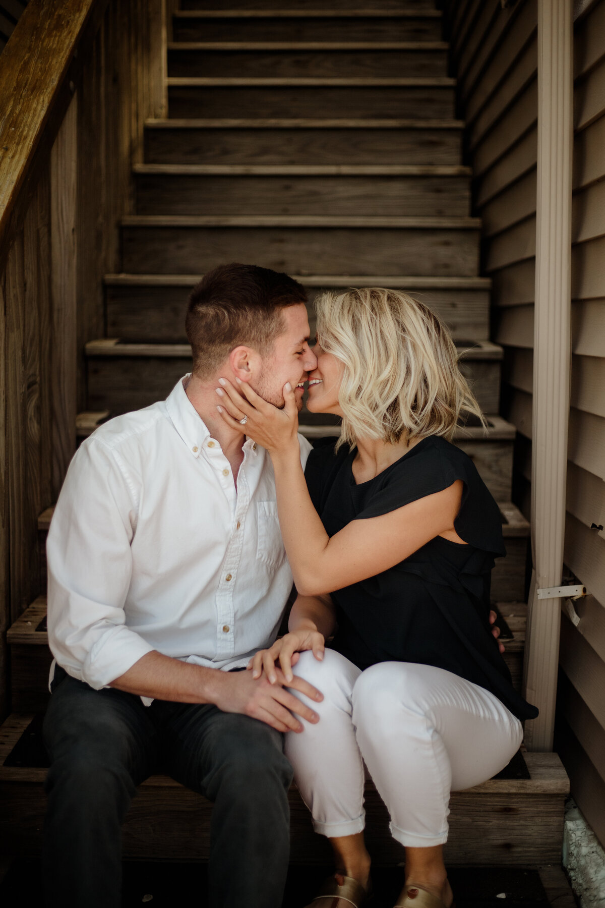 A passionate kiss that captures the essence of love and romance, set against the beautiful backdrop of Vermont.